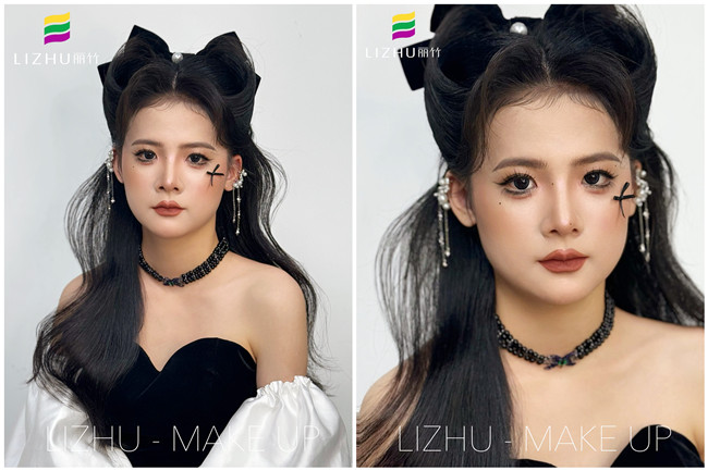 復(fù)古貓耳造型，南寧化妝培訓(xùn)中心課堂作品