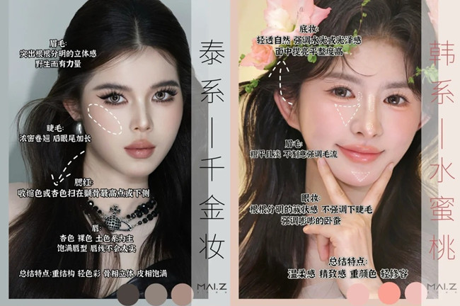 不同妝容解析，南寧專業(yè)化妝培訓(xùn)