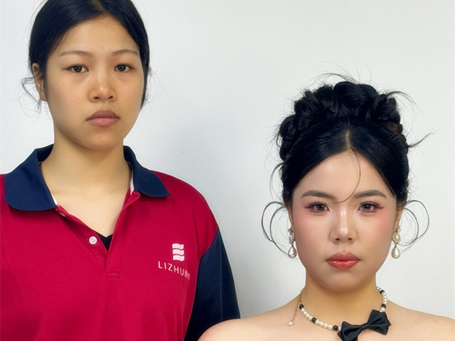 千金禮服造型，廣西美妝彩妝訓(xùn)練學(xué)員畢業(yè)作品