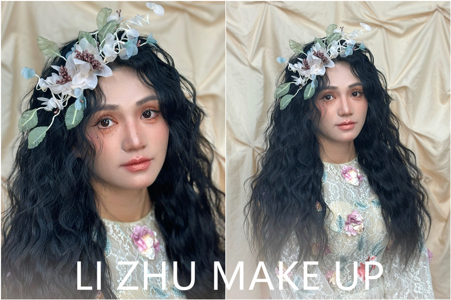 法式復(fù)古寫真，廣西化妝實(shí)操作品