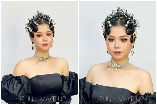 輕奢手推波紋造型， 廣西新娘妝造教學(xué)作品