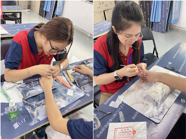 南寧美甲基礎(chǔ)班美甲修手考核，全員通過(guò)