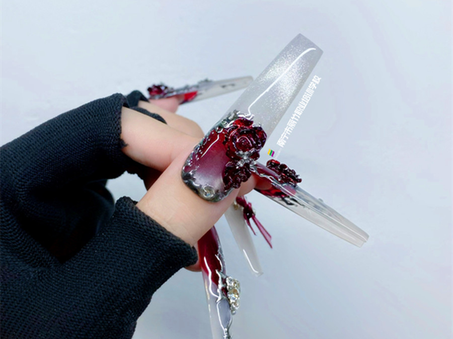 哥特風(fēng)創(chuàng)意美甲，南寧美甲創(chuàng)業(yè)作品