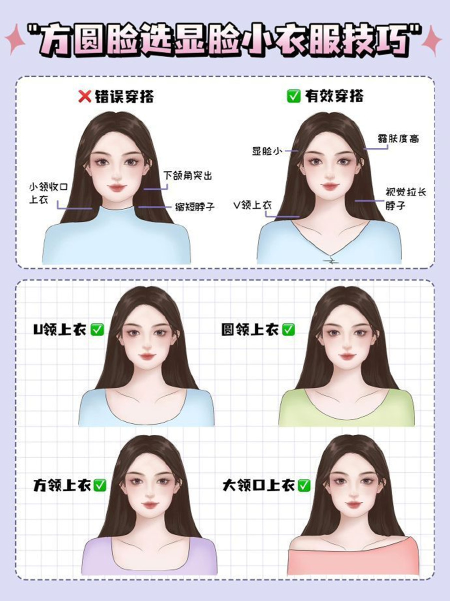 方圓臉如何選衣顯臉小？個人形象培訓(xùn)零基