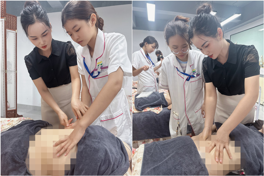 廣西美容美體教程：揉按腹部如何發(fā)力？