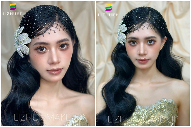 Sana復(fù)古內(nèi)扣披發(fā)，廣西學(xué)化妝高彩