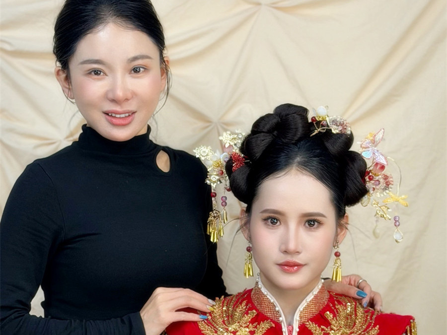 婚禮秀禾造型，南寧彩妝學(xué)校前十學(xué)員作品