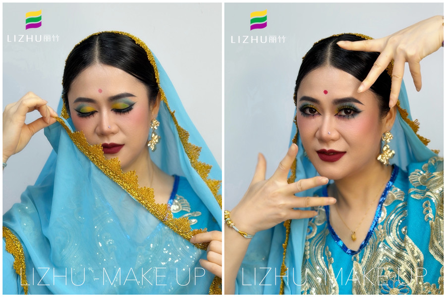 異域風(fēng)情印度妝，南寧彩妝形象造型學(xué)校作品