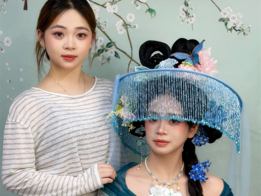 帷帽花神造型，南寧彩妝造型學校作品