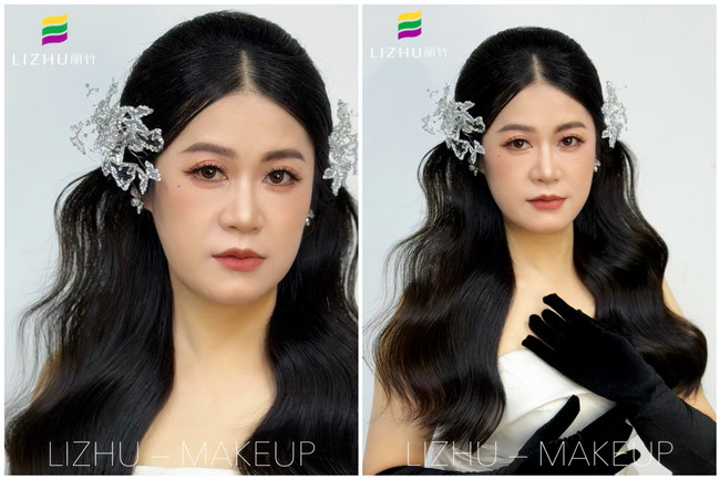 半披新娘造型，廣西教化妝