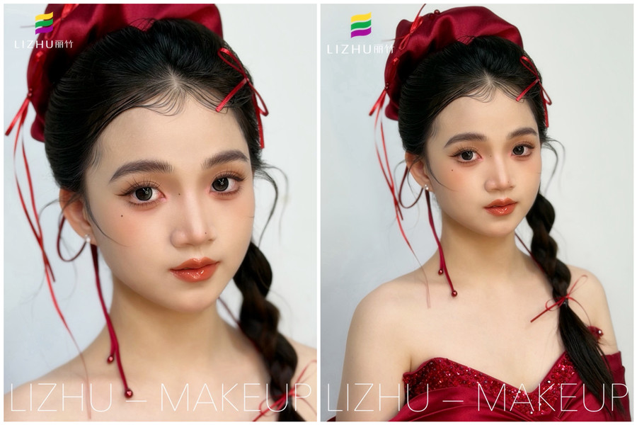 減齡辮子造型，廣西化妝高彩培訓作品